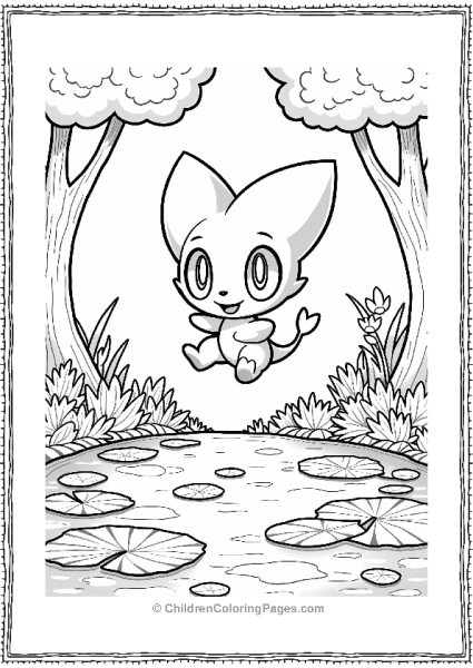 Pokémon Charming Celebi In A Magical Glade Free PDF Printable