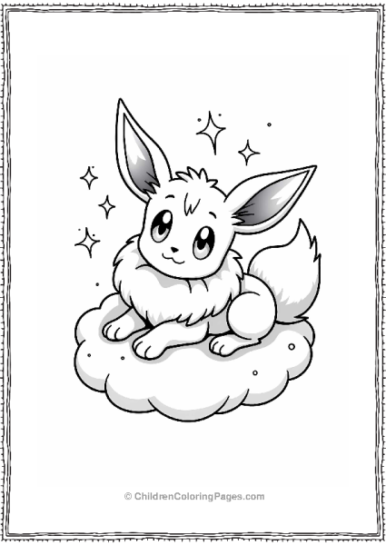 Pokémon Eevee Gazing At The Stars Free PDF Printable