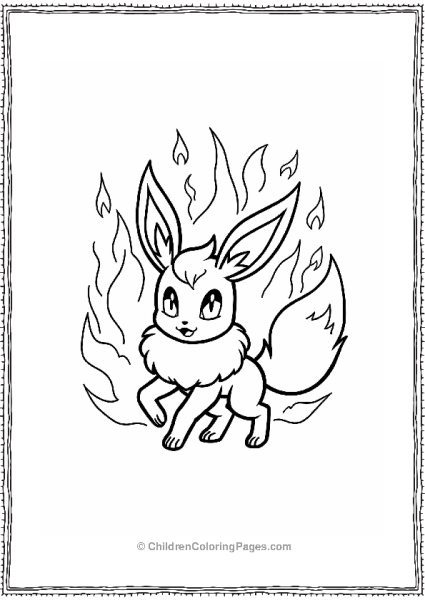 Pokémon Flareon Dancing In Flames Free PDF Printable