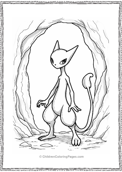 Pokémon Mewtwo In A Hidden Chamber Free PDF Printable