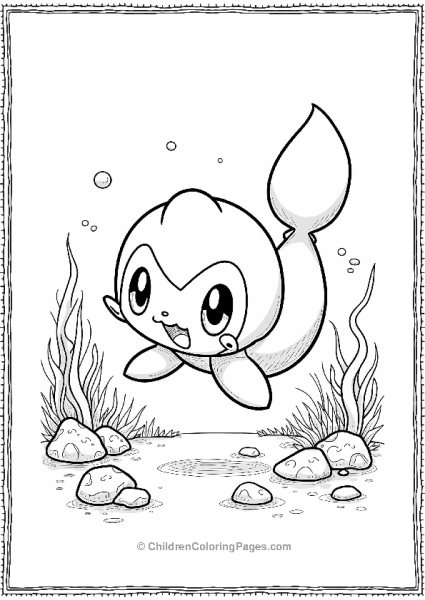 Pokémon Oshawott Diving Underwater Free PDF Printable