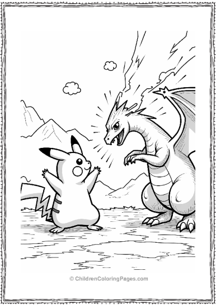 Pokémon Pikachu Vs Charizard Showdown Free PDF Printable