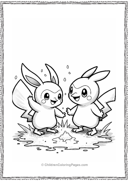 Pokémon Pokemon Playing In A Color Festival Free PDF Printable