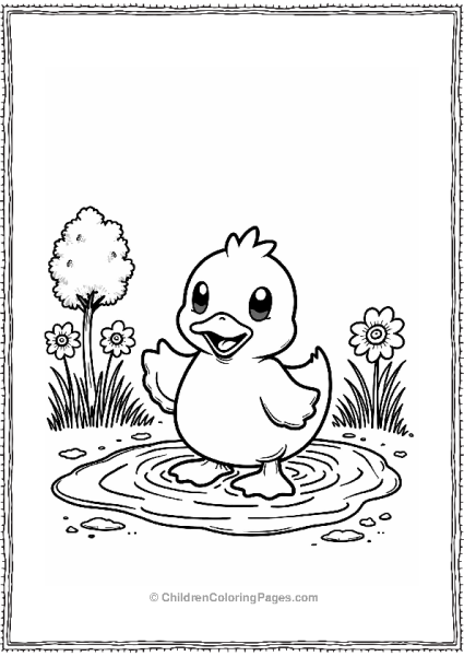 Pokémon Psyduck Splashing In A Puddle Free PDF Printable