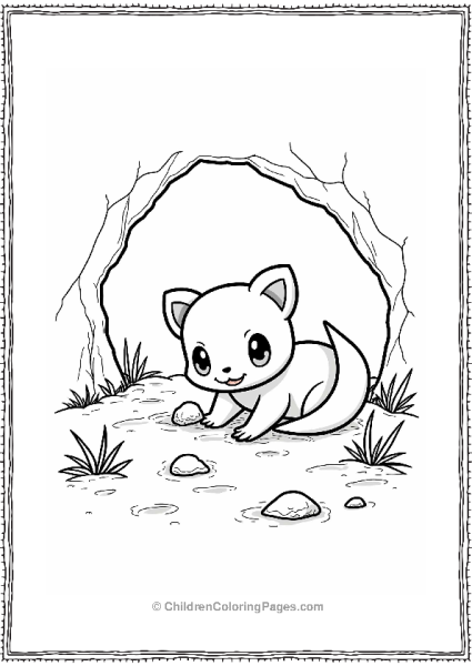 Pokémon Sandshrew Digging In A Cave Free PDF Printable