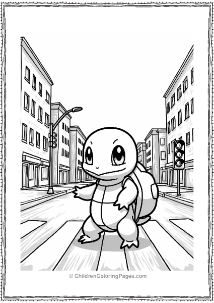 Pokémon Squirtle Crossing The Street Free PDF Printable