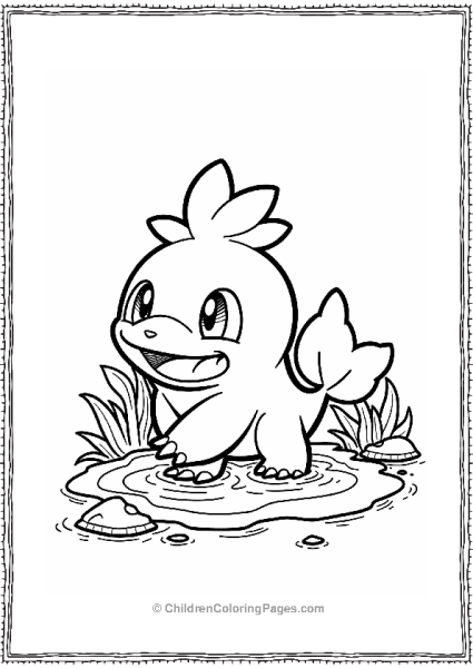 Pokémon Swampert Splashing In The Ocean Free PDF Printable