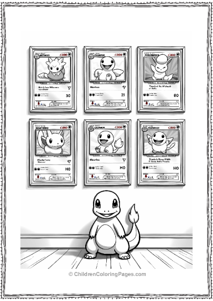 Pokémon Trading Cards Wall With Iconic Characters Free PDF Printable