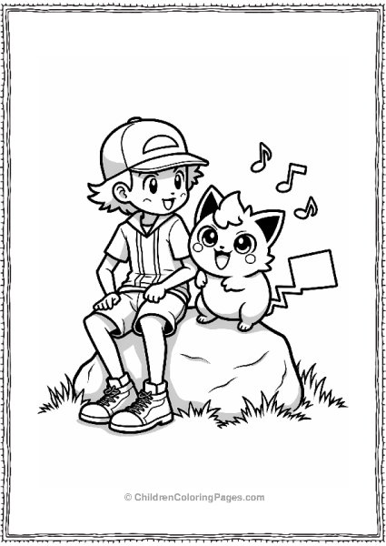 Pokémon Trainer And Jigglypuff Singing Duet Free PDF Printable