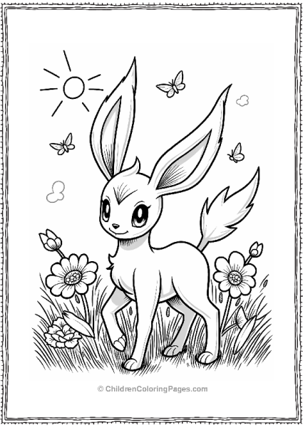 Pokémon Xerneas In A Flower Field Free PDF Printable