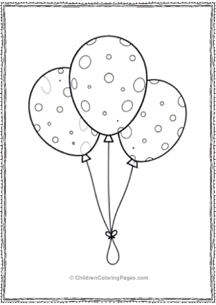 Polka Dot Balloons Free PDF Printable