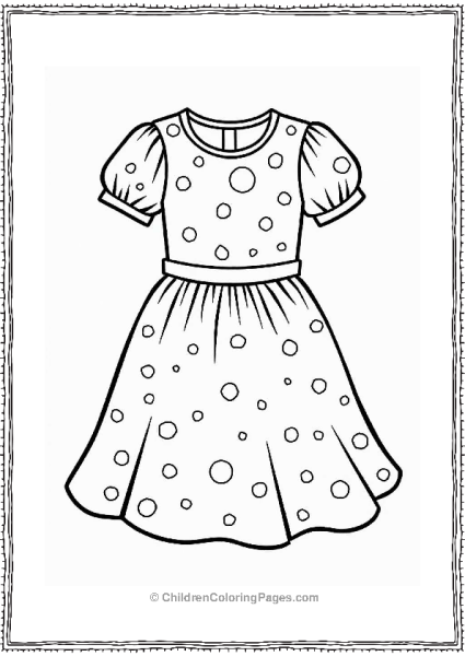 Polka Dot Party Dress For Kids Free PDF Printable