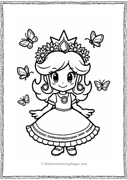 Princess Daisy With Flower Crown Free PDF Printable