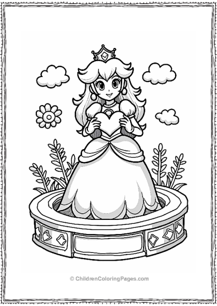 Princess Peach In A Whimsical Warp Zone Free PDF Printable