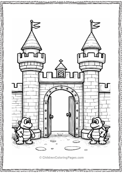 Princess Peach’s Castle Gates Free PDF Printable