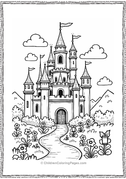 Princess Peach’s Castle Illustration Free PDF Printable