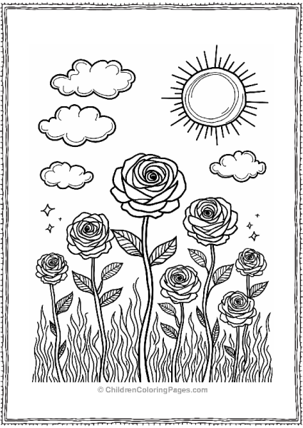 Rainbow Roses In The Sky Free PDF Printable