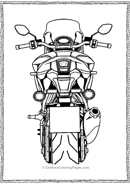 Rearview Of A BMW F 900 XR Adventure Bike Free PDF Printable