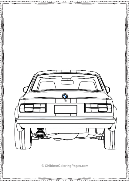 Rearview Of A BMW M3 CSL Free PDF Printable