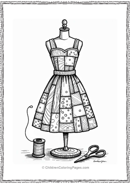 Recycled Fabric Dress Design Free PDF Printable