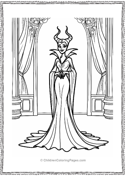 Regal Maleficent In A Grand Ballroom Free PDF Printable