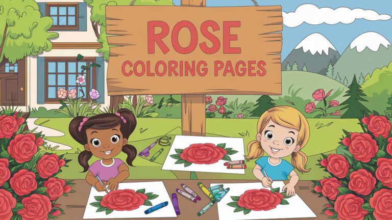 Rose Coloring Pages