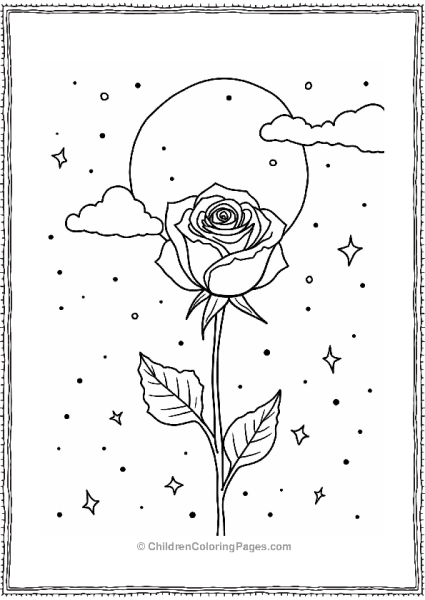 Rose In Moonlight Free PDF Printable