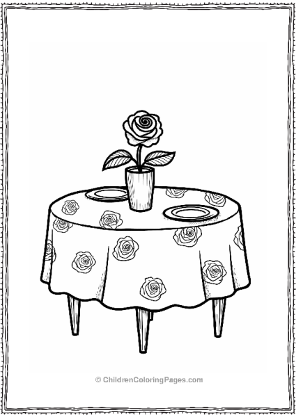 Roses On A Tablecloth Free PDF Printable