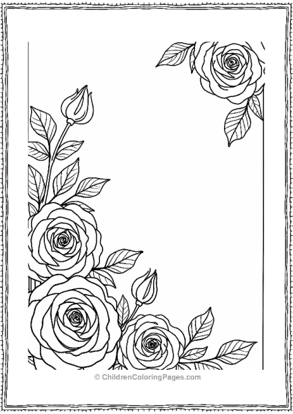 Roses On Wallpaper Background Free PDF Printable