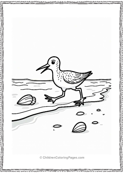 Sandpiper On The Shoreline Free PDF Printable