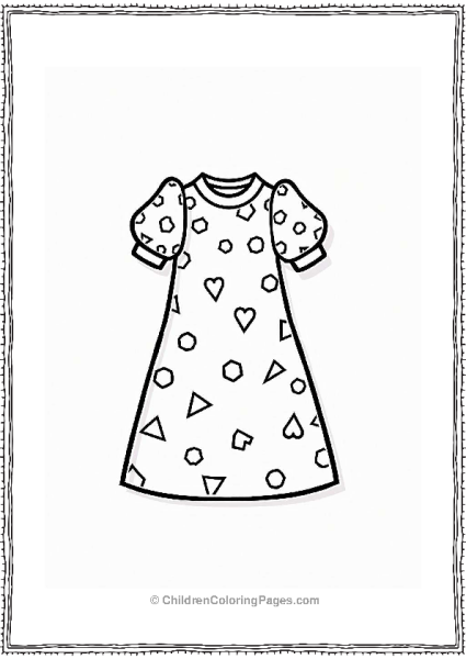 Sassy Mini Dress With Puffed Sleeves Free PDF Printable