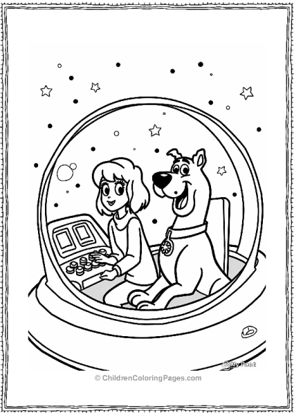 Scooby And Velma In A Spaceship Free PDF Printable