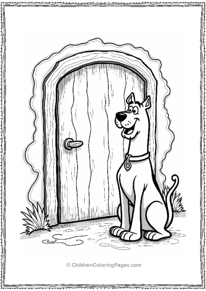 Scooby Discovering A Secret Door Free PDF Printable