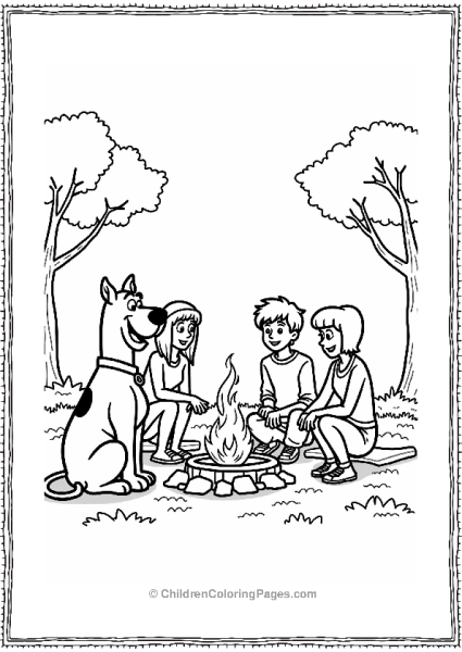 Scooby Doo And The Gang By The Campfire Free PDF Printable