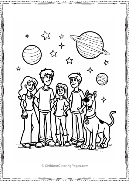 Scooby Doo And The Gang In Space Free PDF Printable