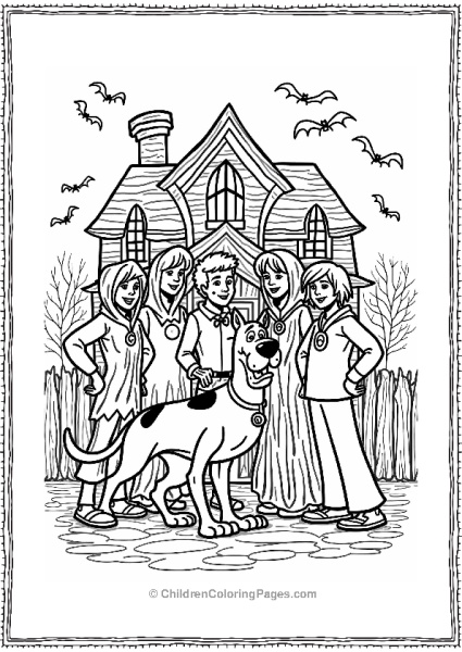 Scooby Doo Gang In A Haunted House Free PDF Printable