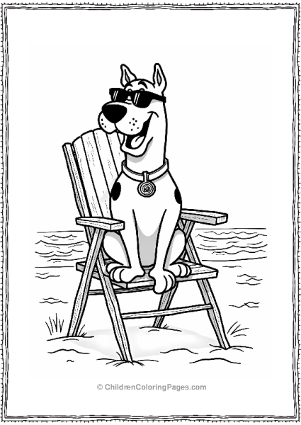 Scooby Doo In A Lifeguard Chair Free PDF Printable