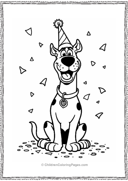 Scooby Doo In A Party Hat Free PDF Printable