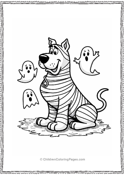 Scooby Doo Pretending To Be A Mummy Free PDF Printable