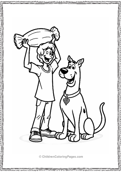 Scooby With A Giant Scooby Snack Free PDF Printable