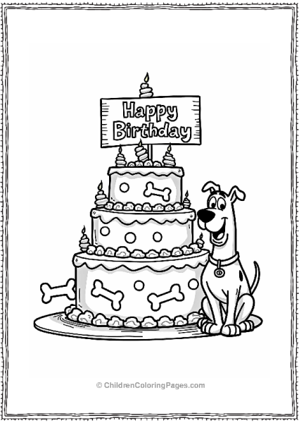 Scooby’s Colorful Birthday Cake Free PDF Printable