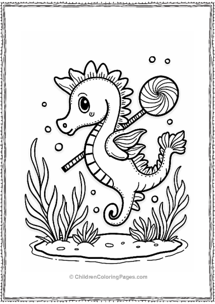 Seahorse Lollipop Ride Free PDF Printable