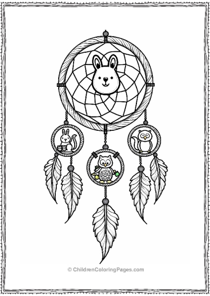 Seasonal Animals Dreamcatcher Free PDF Printable