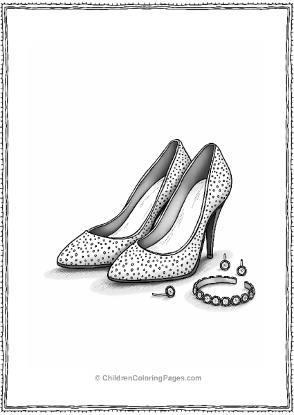 Shimmery Shoes And Jewelry Free PDF Printable