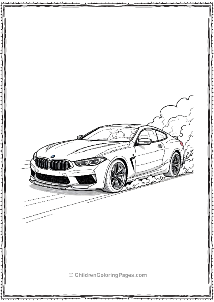 Side Profile Of A BMW M8 Coupe Scaled Free PDF Printable