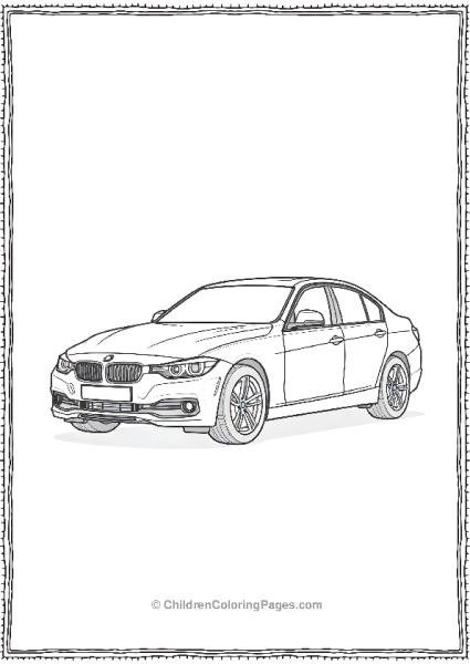 Side View BMW 3 Series Free PDF Printable