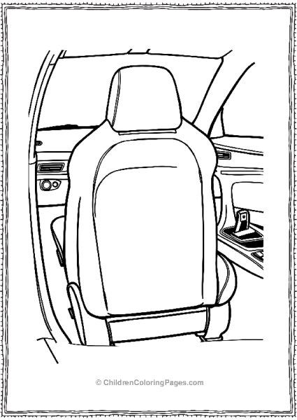 Side View Of A BMW Drivers Seat With Free PDF Printable