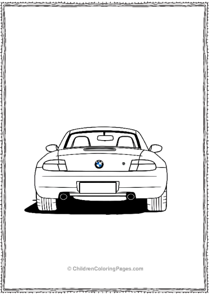 Side View Of A BMW Z3 Coupe Free PDF Printable