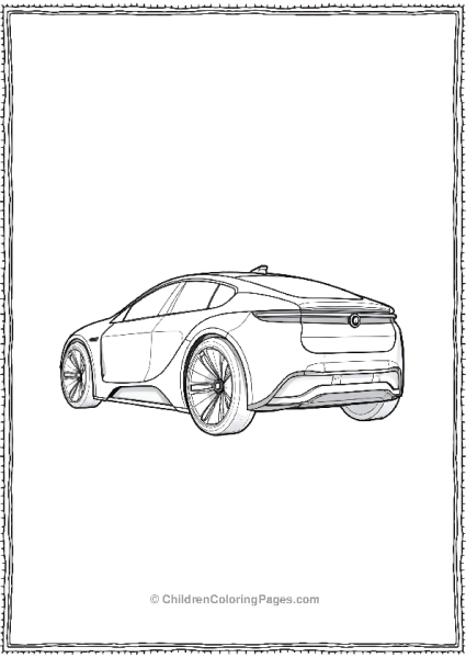 Side View Of The BMW I Vision Circular Concept Car Free PDF Printable