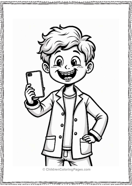 Silly Selfie With Braces Free PDF Printable